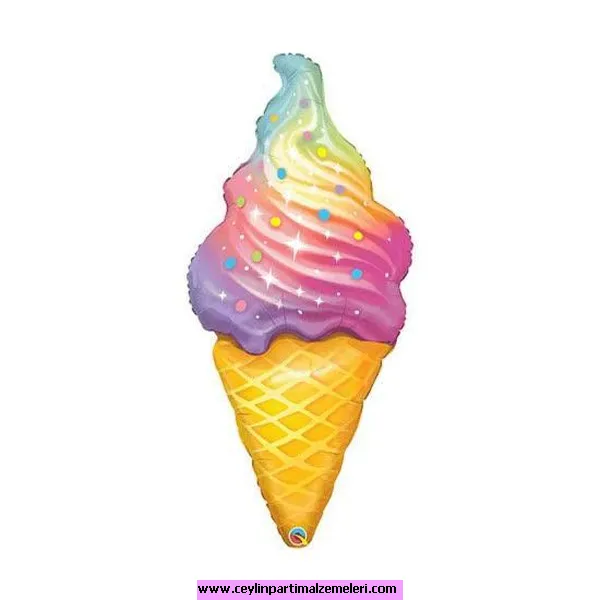 Gökkuşağı Dondurma Folyo Balon